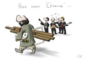 HERE COMES CÉZANNE: Print, signiert, Carlo Büchner