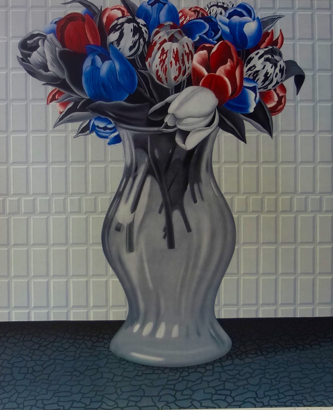 TULPENSTRAUSS: Lithografie, Gruppe ZEBRA, Peter Nagel