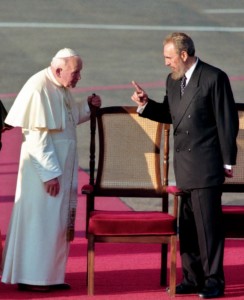 Fidel and Pope John Paul II