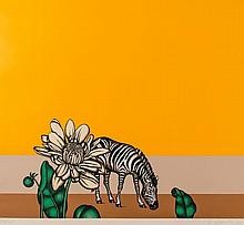 Zebra mit Blume – Dieter Asmus