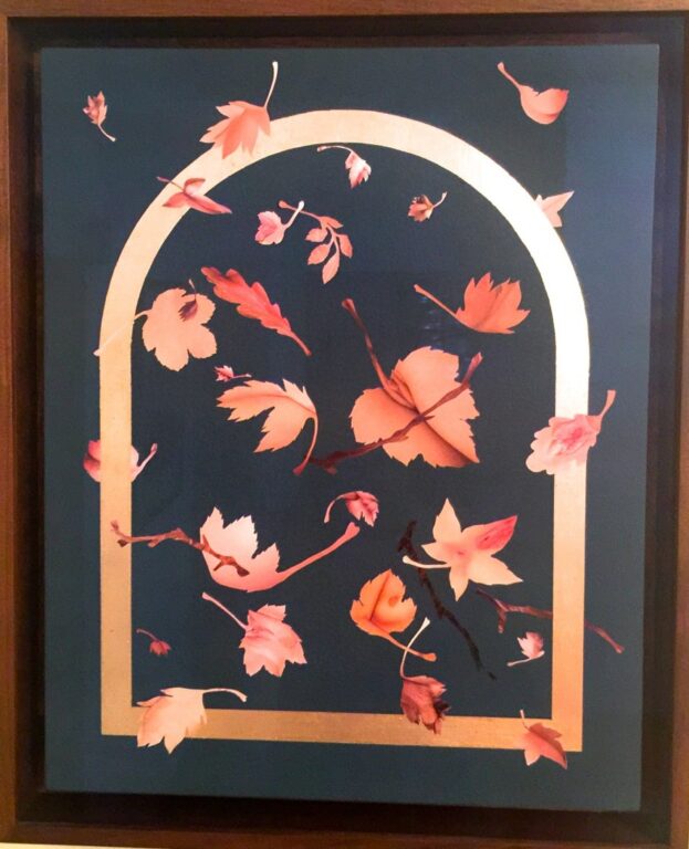 collage blätter herbst blattgold von Jonathan Yeo