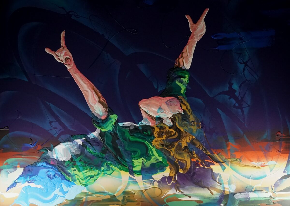 frau dynamisch abstrakt von lennart grau