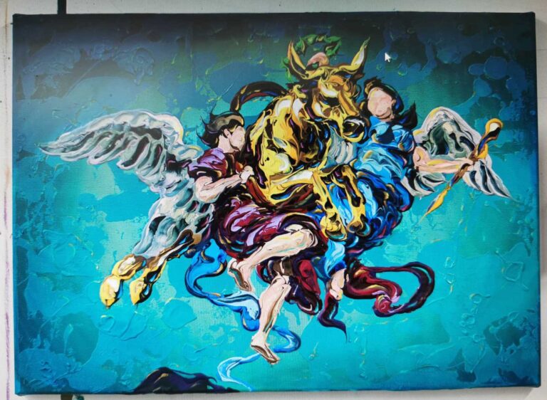 Engel mit Stier von Lennart Grau