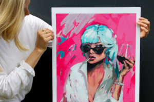 PINKAHOLIC: Kunstdruck, 59 x 42 cm, Aileen Clausager, handsigniert
