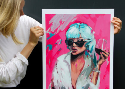 PINKAHOLIC: Kunstdruck, 59 x 42 cm, Aileen Clausager, handsigniert