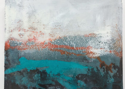 LANDSCHAFT 1 – 6: Kunstwerk, Acryl mit Harz übergossen, 30 x 30 x 6 cm, Maribel Brandis