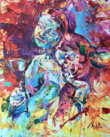 Woman with wine