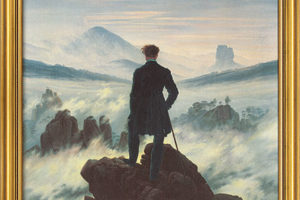 Caspar David Friedrich: Bild „Der Wanderer über Dem Nebelmeer“ (1818), Gerahmt