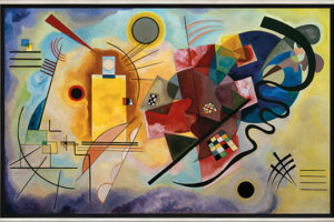 Wassily Kandinsky: Bild „Gelb – Rot – Blau“ (1925), gerahmt