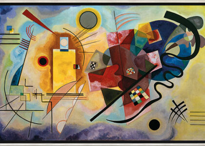 Wassily Kandinsky: Bild „Gelb – Rot – Blau“ (1925), gerahmt