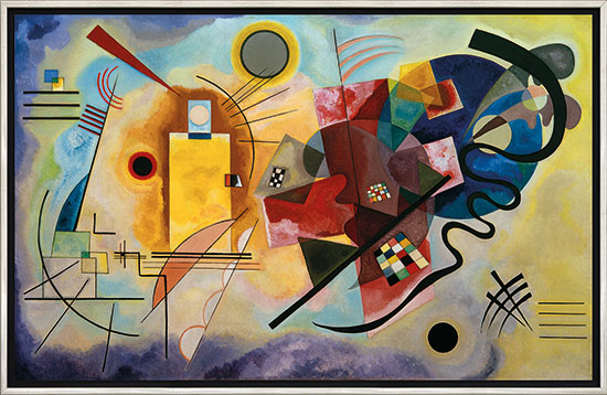 Wassily Kandinsky: Bild „Gelb – Rot – Blau“ (1925), gerahmt