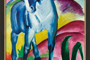 Franz Marc: Bild „Blaues Pferd I“ (1911), Gerahmt