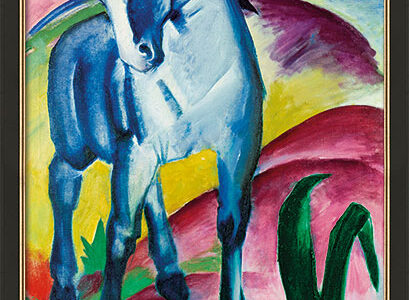 Franz Marc: Bild „Blaues Pferd I“ (1911), gerahmt