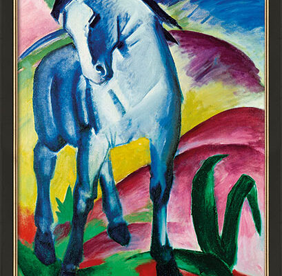 Franz Marc: Bild „Blaues Pferd I“ (1911), gerahmt