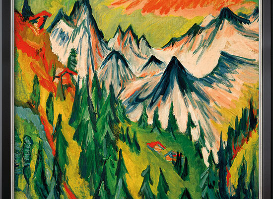 Ernst Ludwig Kirchner: Bild „Berggipfel“ (1918), gerahmt