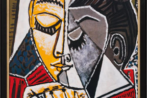 Pablo Picasso: Bild „Kopf einer lesenden Frau“, gerahmt