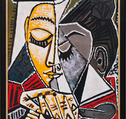 Pablo Picasso: Bild „Kopf einer lesenden Frau“, gerahmt