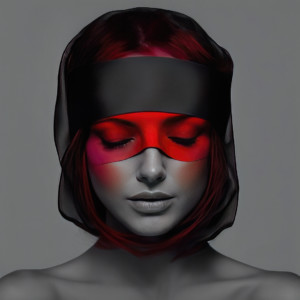 Woman with red Mask