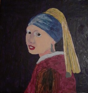 Frau mit Ohrring