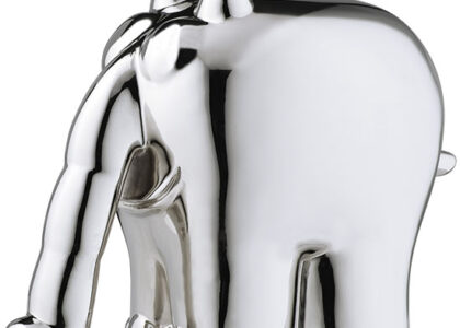 Otto Waalkes: Skulptur „Ottifant“, Version in Kunstguss Metallic-Silber