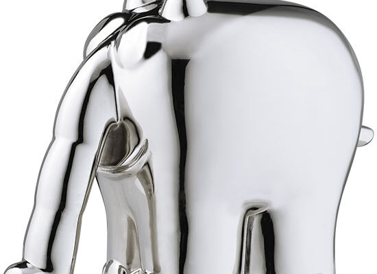 Otto Waalkes: Skulptur „Ottifant“, Version in Kunstguss Metallic-Silber