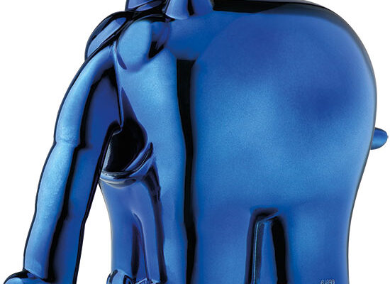 Otto Waalkes: Skulptur „Ottifant“, Version in Kunstguss Metallic-Blau